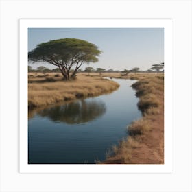 African Landcap 1 Art Print