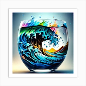 Wave In A Glass 1 Poster