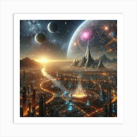 Futuristic City 3 Art Print