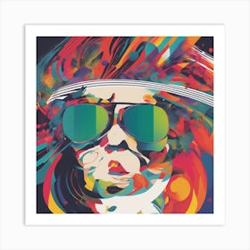New Poster For Ray Ban Speed, In The Style Of Psychedelic Figuration, Eiko Ojala, Ian Davenport, Sci (15) 1 Art Print