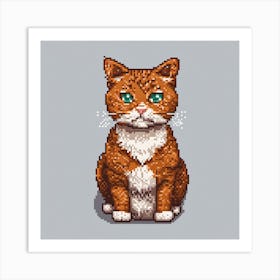 Pixel Cat 4 Art Print