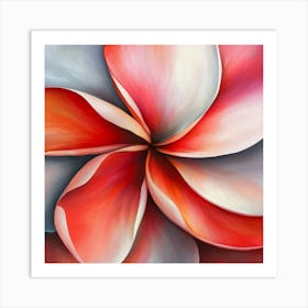 Floral Art 0008 11 Poster Nov Frangipani 0013 Bp6586 A Close Up Of The Center Inside An Adorable Rare Find Art Print