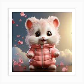 Pink Hamster Art Print