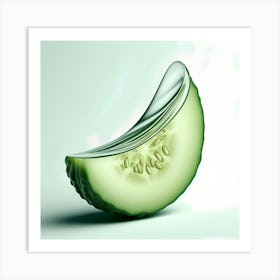 Cucumber Slice Art Print