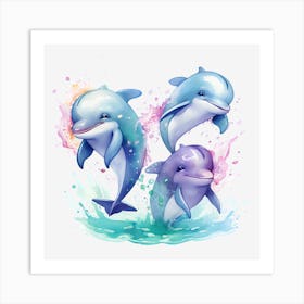 Dolphins 1 Art Print