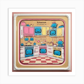 Kawaii Kitchen Art Print