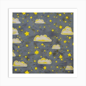 Clouds And Stars Art Print