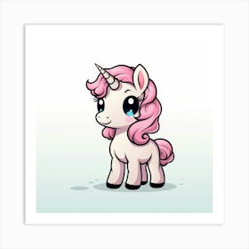 Cute Unicorn 166 Art Print