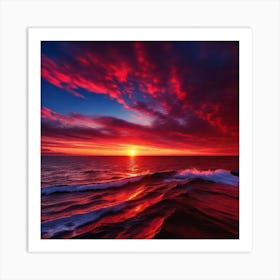 Sunset Over The Ocean 207 Art Print