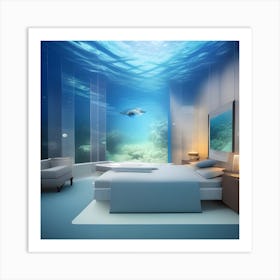 Underwater Bedroom Art Print