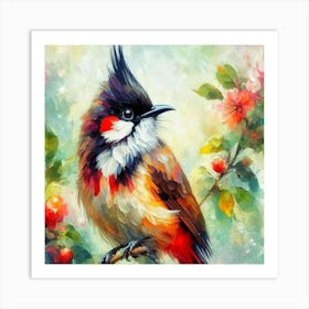 Bulbul Bird On A Branch 3 Art Print