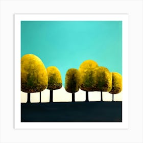 Yellow Trees Art Print