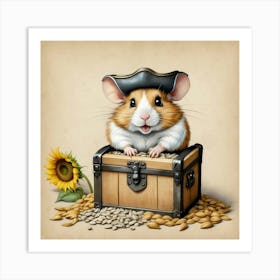 Pirate Hamster 5 Art Print