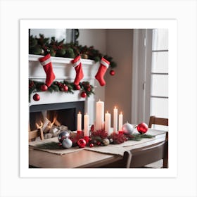 Christmas Table Setting 20 Art Print