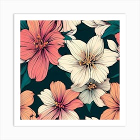 Floral Pattern 24 Art Print