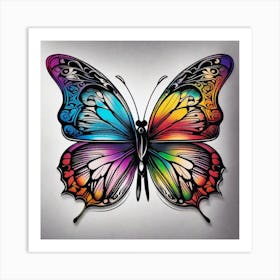 Rainbow Butterfly 20 Art Print