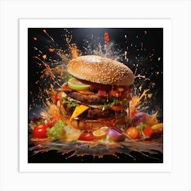 Burger Splash Art Print