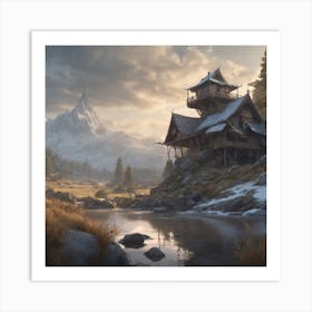 Peaceful Landscapes Trending On Artstation Sharp Focus Studio Photo Intricate Details Highly De (4) Art Print