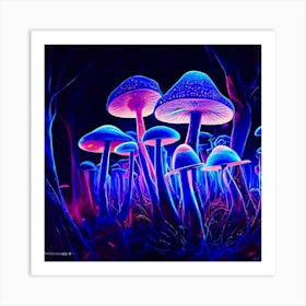 Psychedelic Mushrooms 1 Art Print