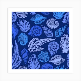 Sea Shells Seamless Pattern 2 Art Print