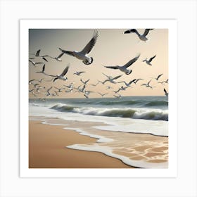 Seagulls 5 Art Print