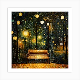 Night In The Park Art Print