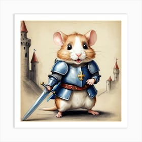 Knight Mouse Art Print