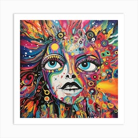 Psychedelic Woman 2 Art Print