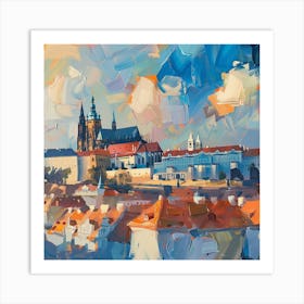 A Prague Castle Oil Painting Illustration 1720468470 2 Art Print