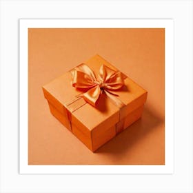 Orange Gift Box 4 Art Print