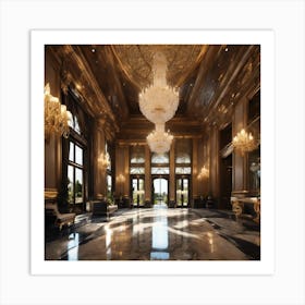 Lobby Of A Hotel Art Print