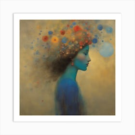 'The Blue Flower' Art Print