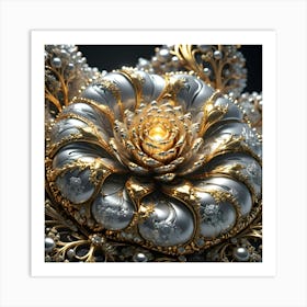 Jewelled Mandelbrot Fractal 2 Art Print