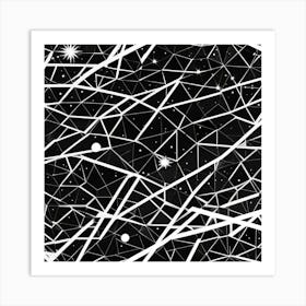 Abstract Black And White Background Art Print