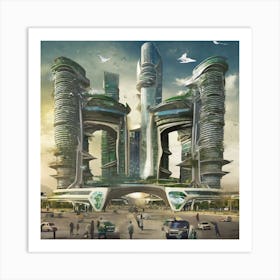 Futuristic City 189 Art Print