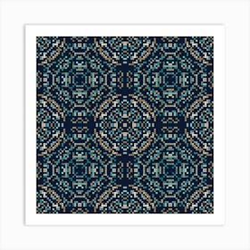 Abstract geometrical pattern with hand drawn decorative elements 5 Affiche