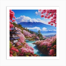 Mt Fuji beautiful landscape Art Print