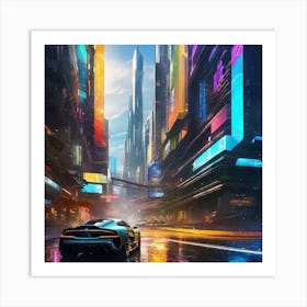 Futuristic City 157 Art Print