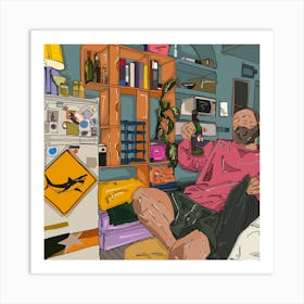 Man In A Room 1 Art Print