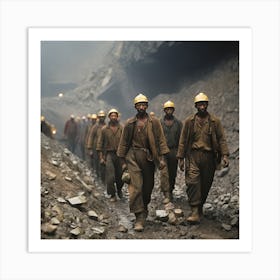 Men In Coal Mines Art Print