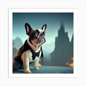 French Bulldog In A Suit Art Print