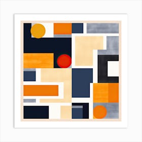 Geometric Echoes in Time and Space Art Print