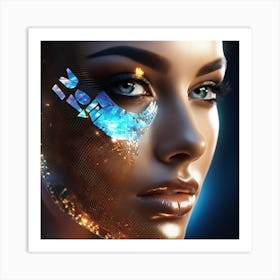 Futuristic Woman Art Print