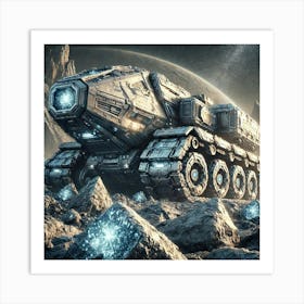 Asteroid Harvester Tank Heavy Armor Art Print