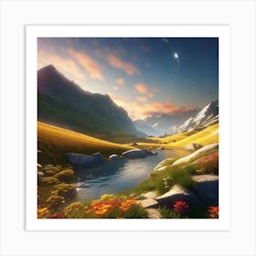 Mountain Landscape 28 Art Print