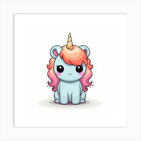 Cute Unicorn 424 Art Print