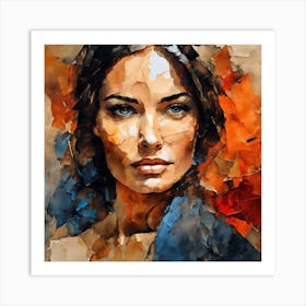 Woman Portrait Painting (2) Art Print
