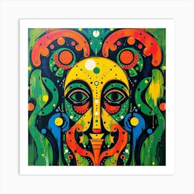 Psychedelic Mask Art Print