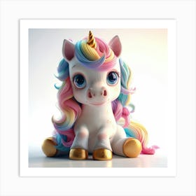 Unicorn 3d Model 1 Art Print