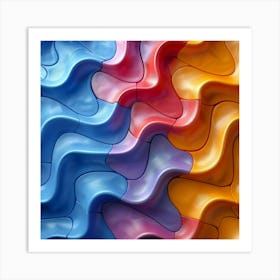 Abstract Wavy Pattern 1 Art Print